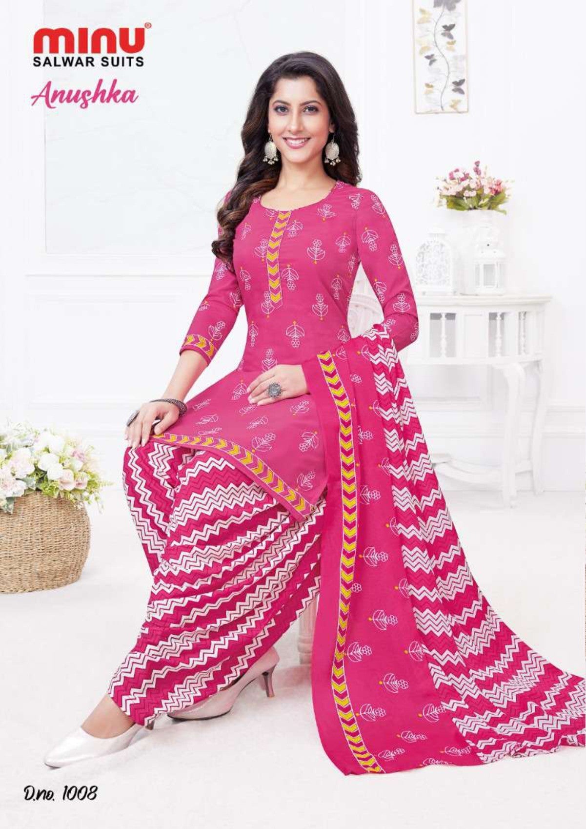 Pink printed wholesale salwar suit