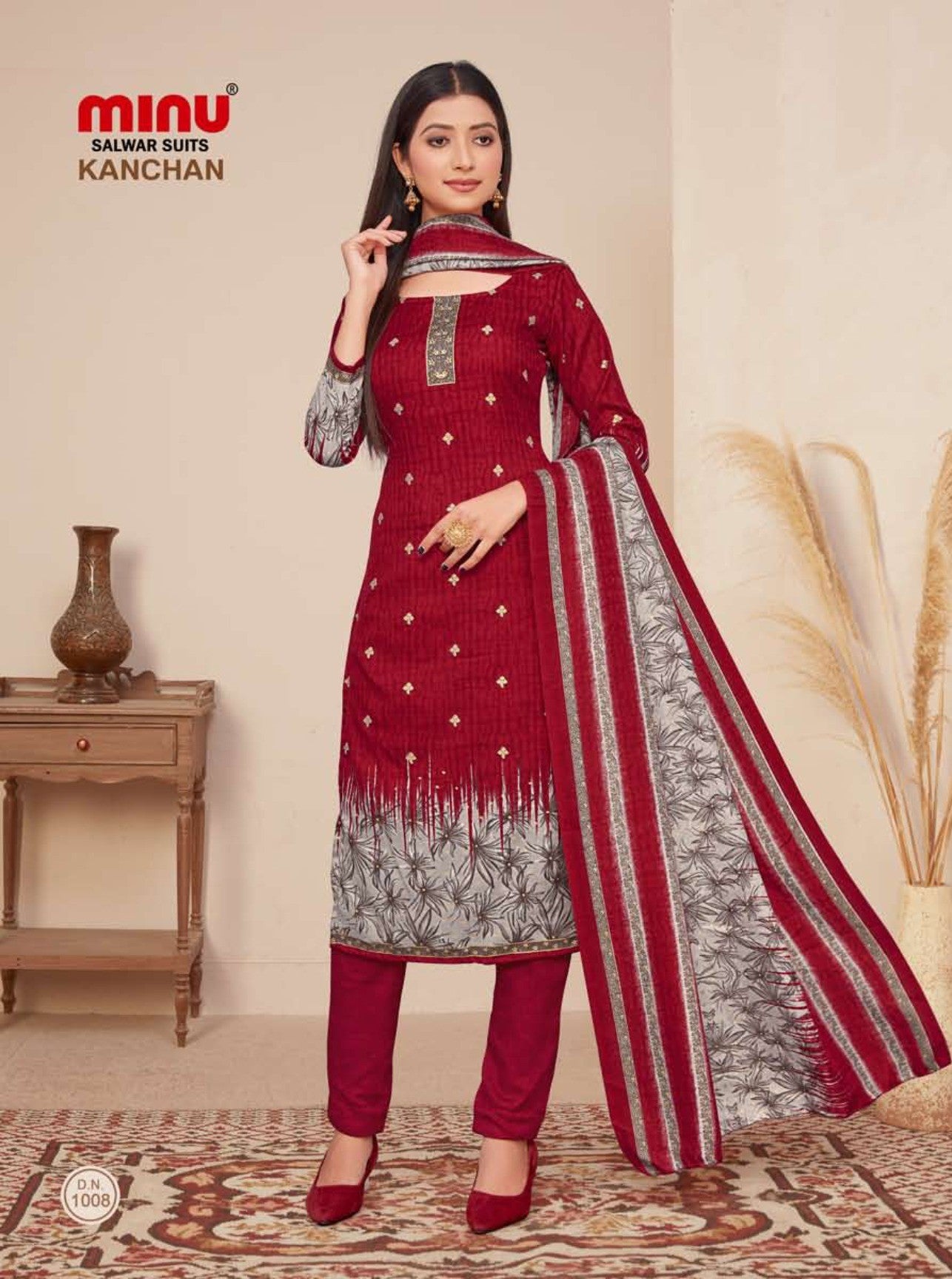 Red Pashmina Winter Special Dress Material Collection