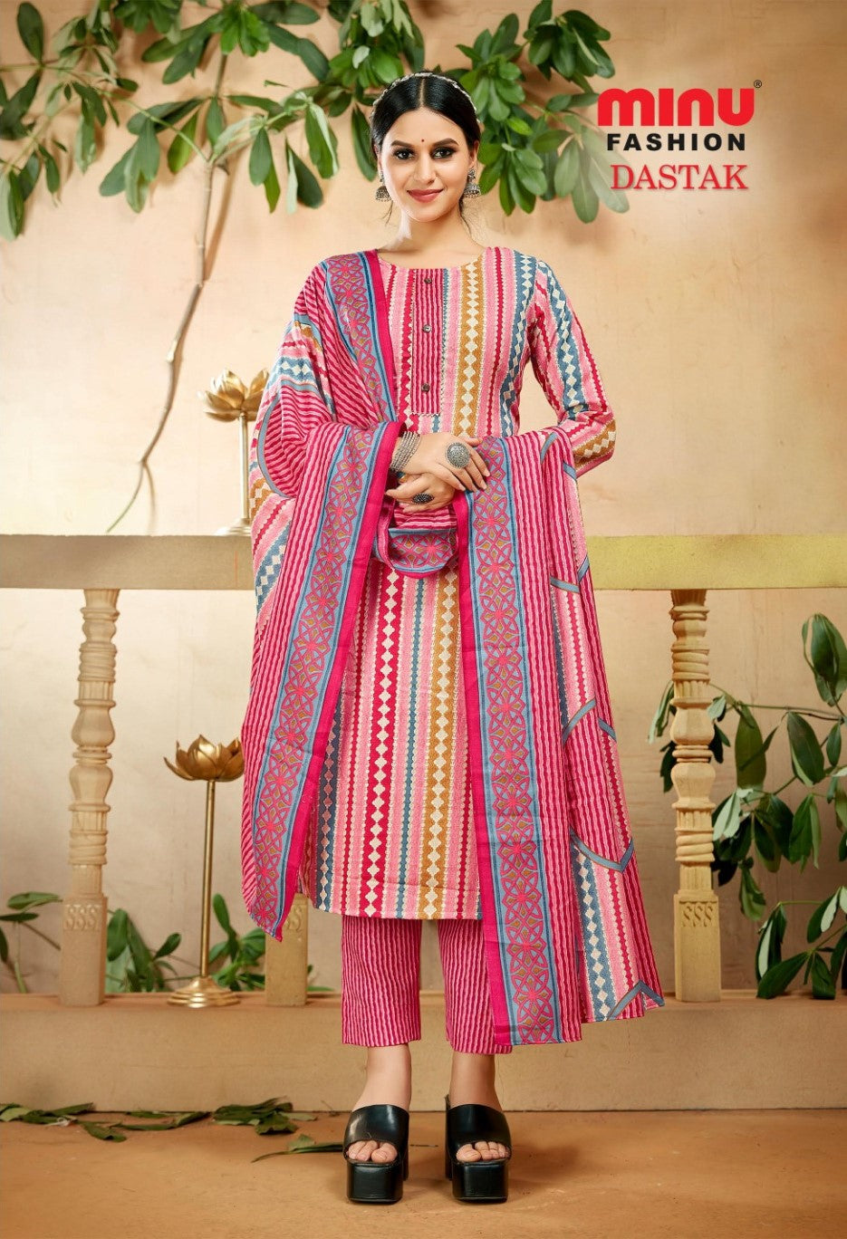 bold and classy cotton stitched suits wholesale with dupatta