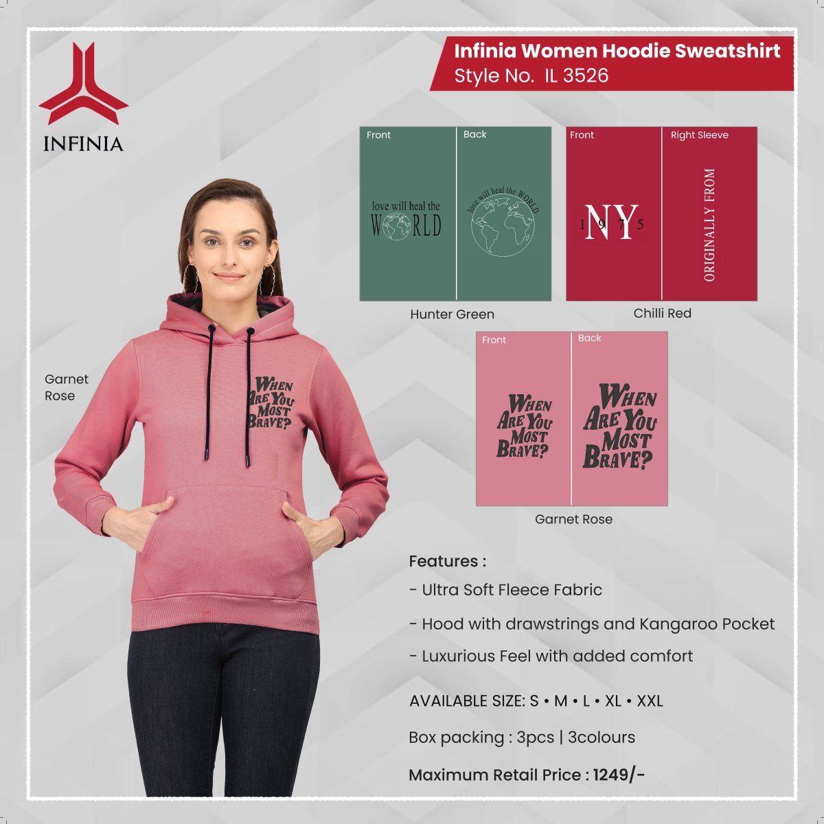 pink women's winter wholesale hoodie sweatshirts at cheap prices 