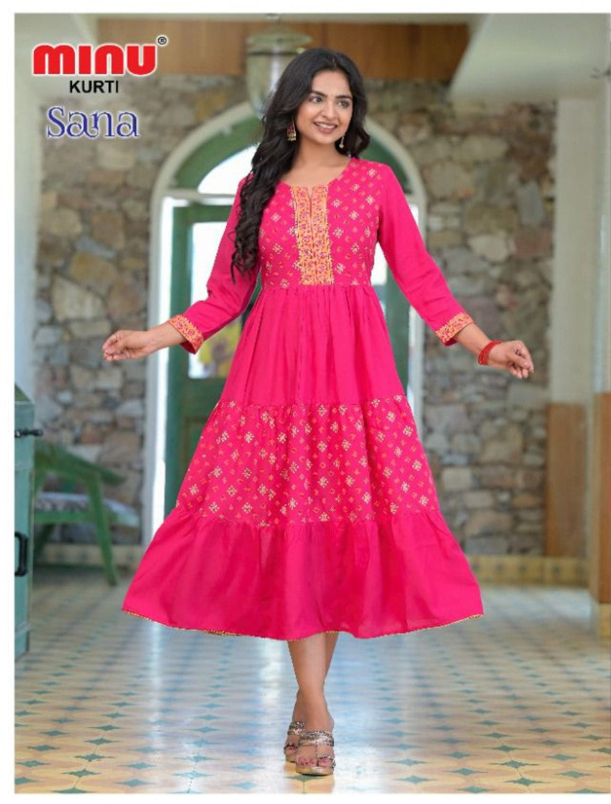 pink stylish kurtis for retail online
