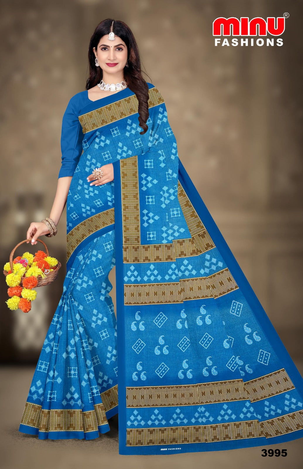 Printed Cotton Saree Malaika (Vol-45) (Special Rate) - 10 Pcs Set