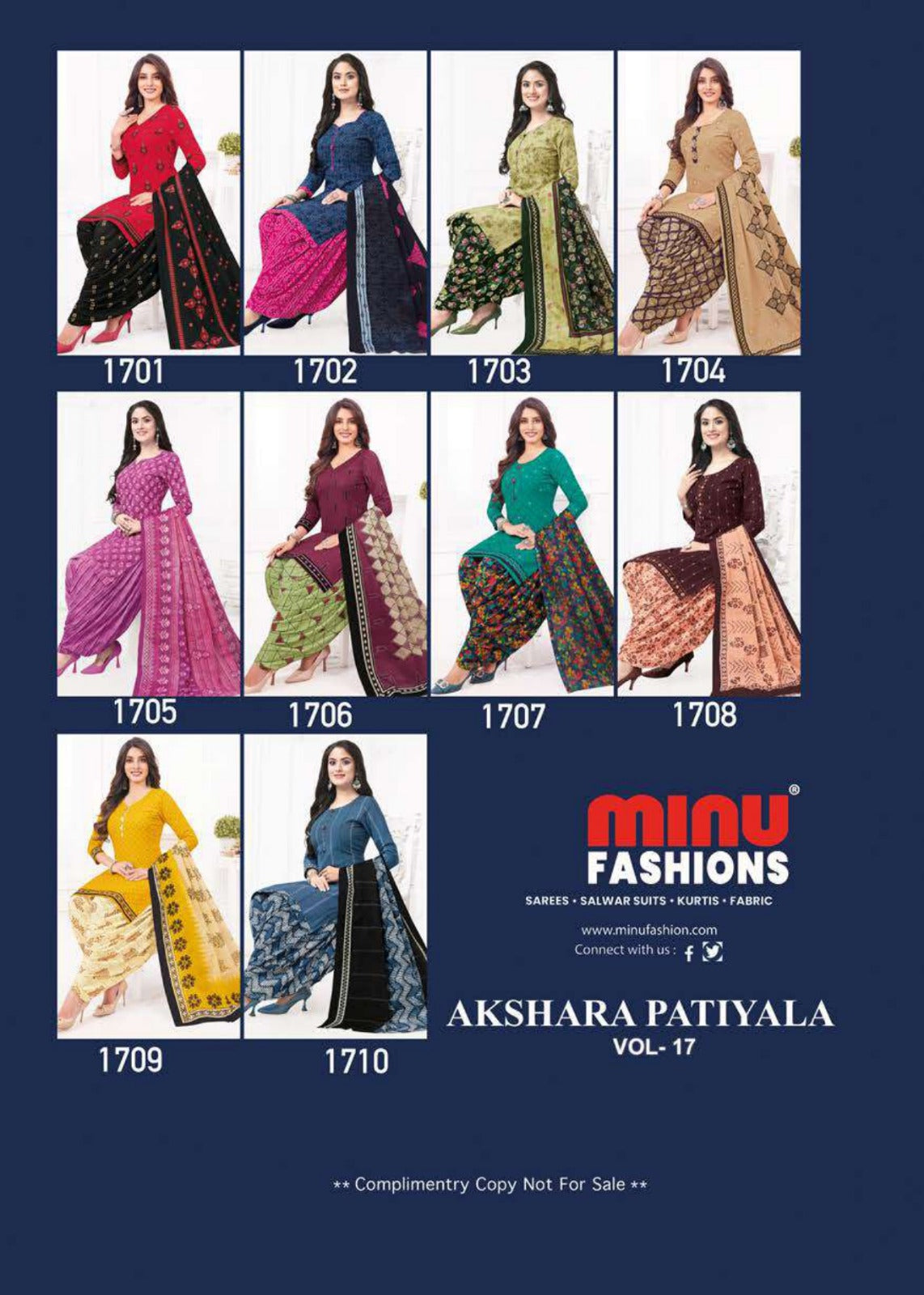 Printed Cotton Stitched Salwar Suit Akshara Patiala (With Inner) - 10 Pcs Set
