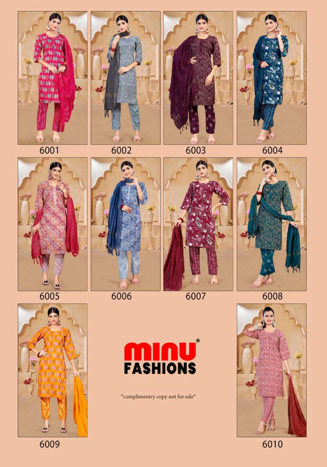 Printed Cotton Stitched Salwar Suit Fantasy (Vol-6) - 10 Pcs Set