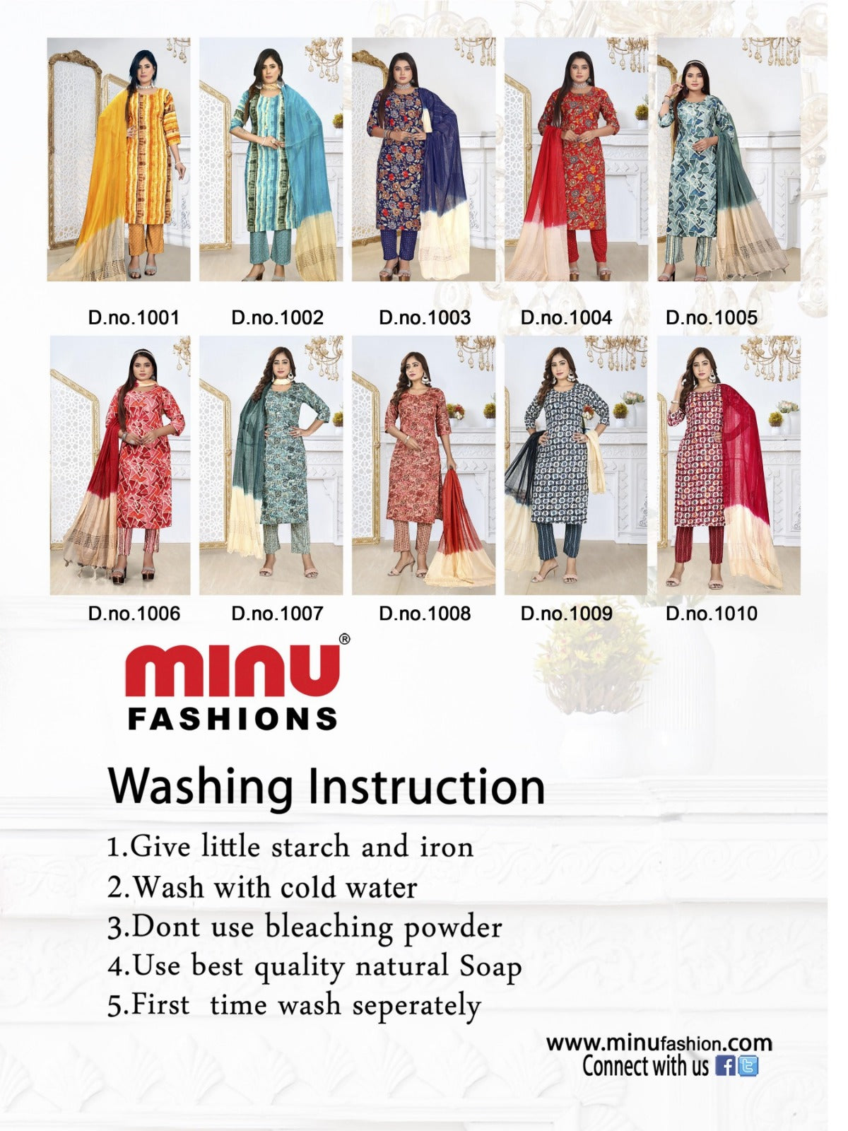 Printed Rayon Stitched Salwar Suit Panchi - 10 Pcs Set