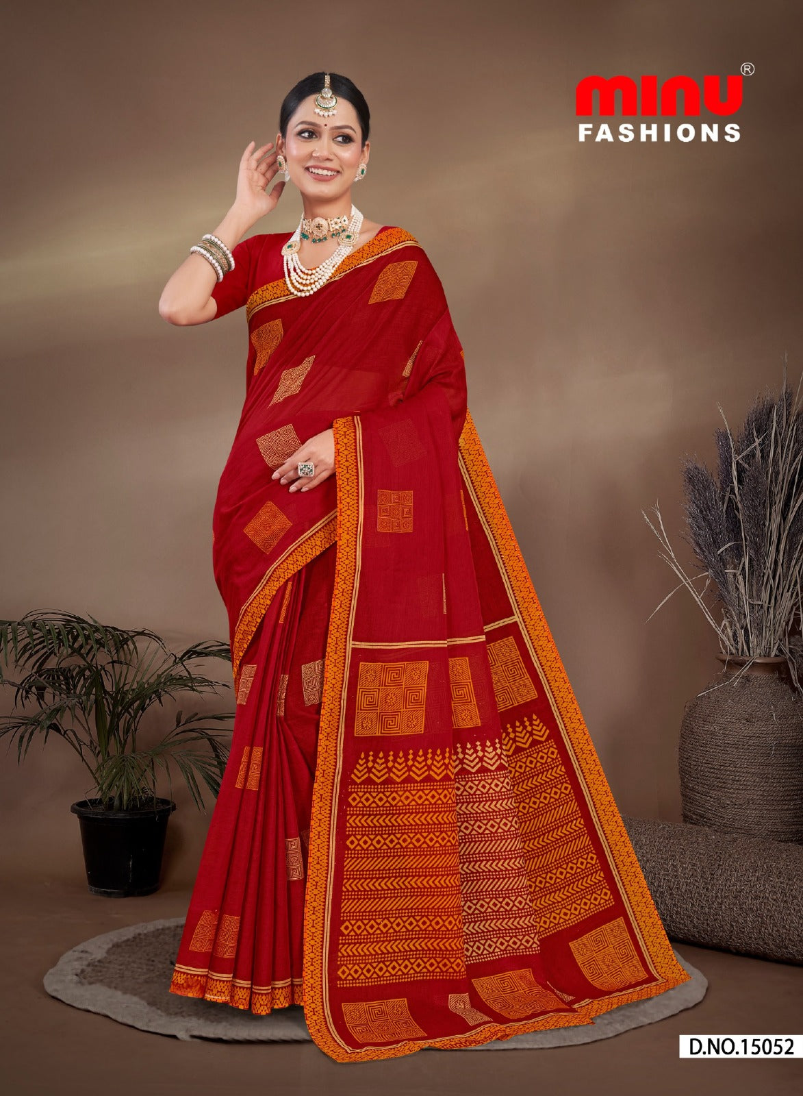 Printed Cotton Saree Rajanya (Vol-1) - 10 Pcs Set