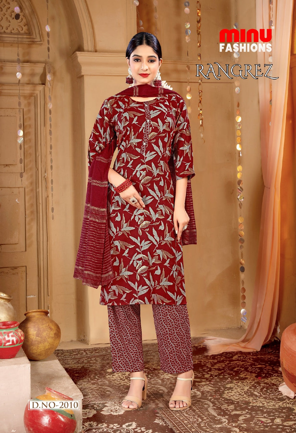 Printed Cotton Stitched Salwar Suit Rangrez (Vol-2) - 10 Pcs Set