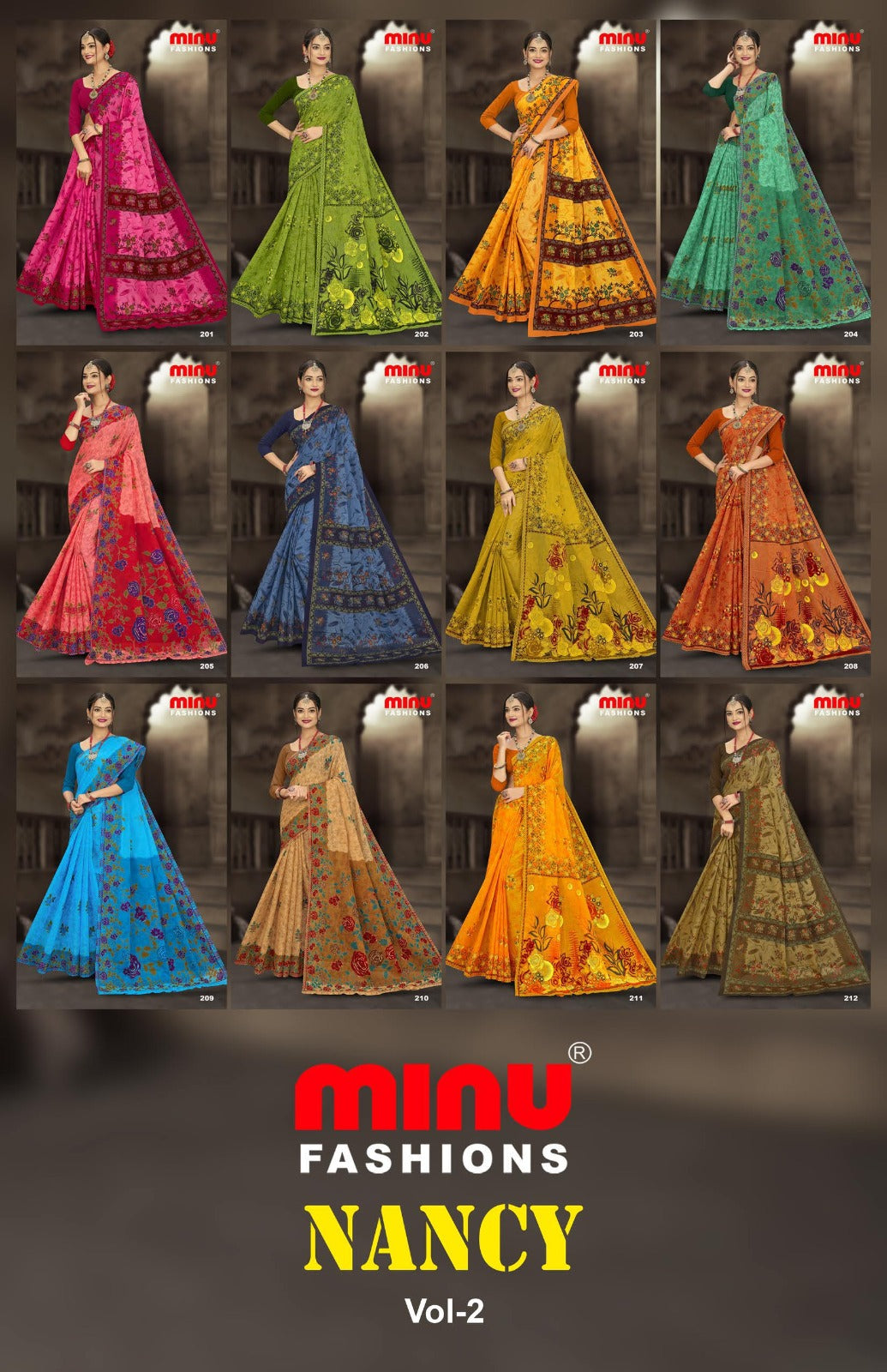 Saree Nancy (Vol-2) ( Special Rate) - 12 Pcs Set