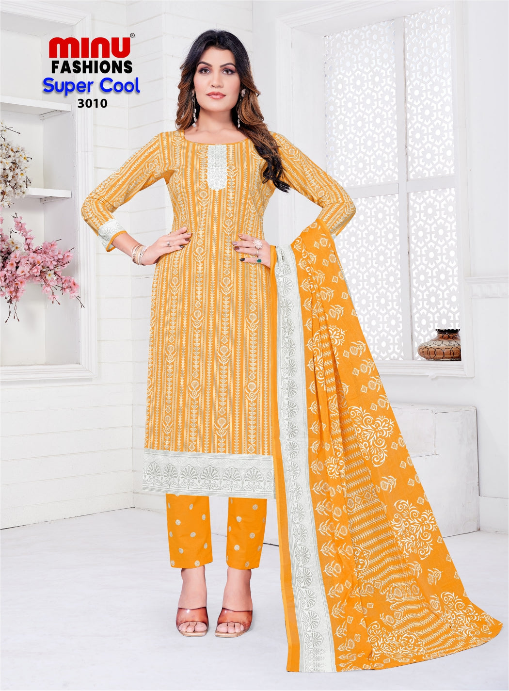 Printed Cotton Unstitched Salwar Suit Super Cool Vol-3 (Special Rate) - 10 Pcs Set