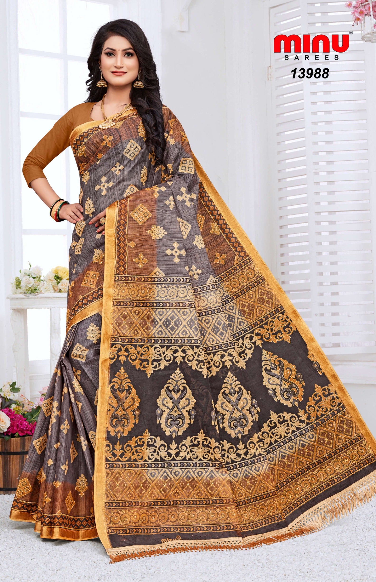 Printed saree wholesale for online wholesalers 
