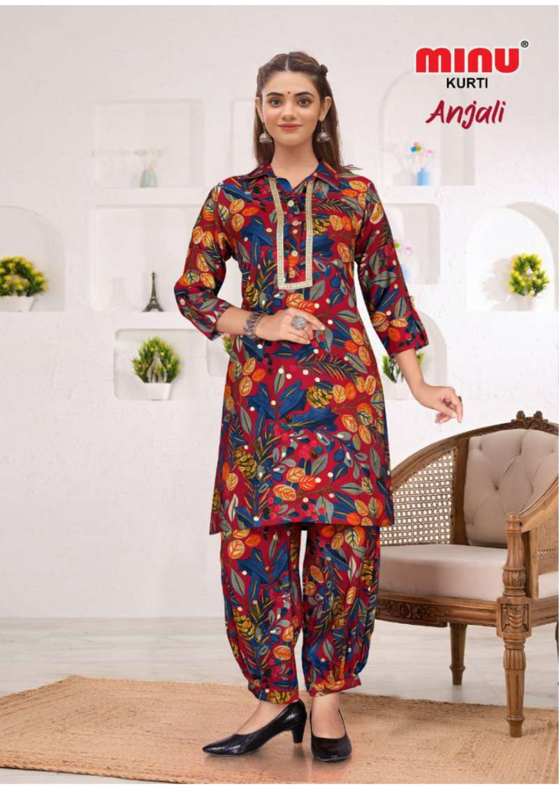2 Piece Rayon Cord Set Anjali (Vol-2) - 4 Pcs Set