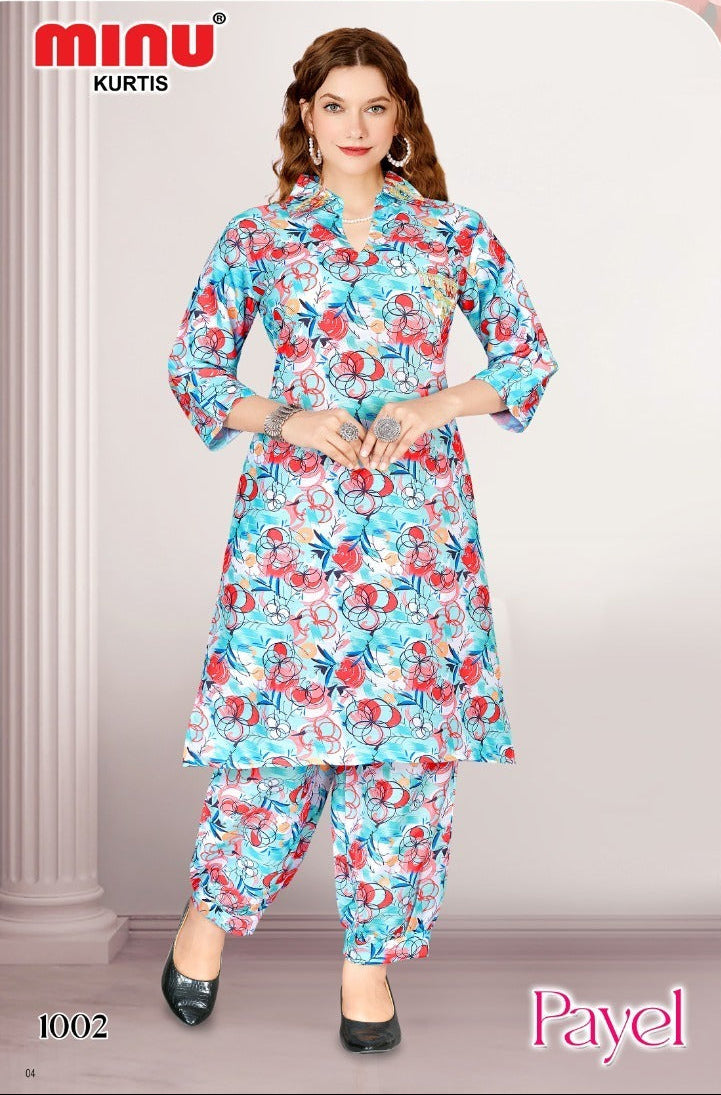 2 Piece Rayon Cord Set Payel - 4 Pcs Set