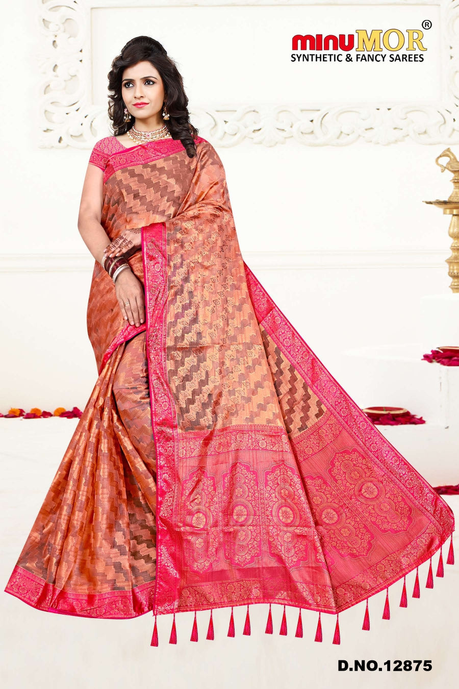Fancy Saree Dharma (Design_12875) (BP) - 6 Pcs Set