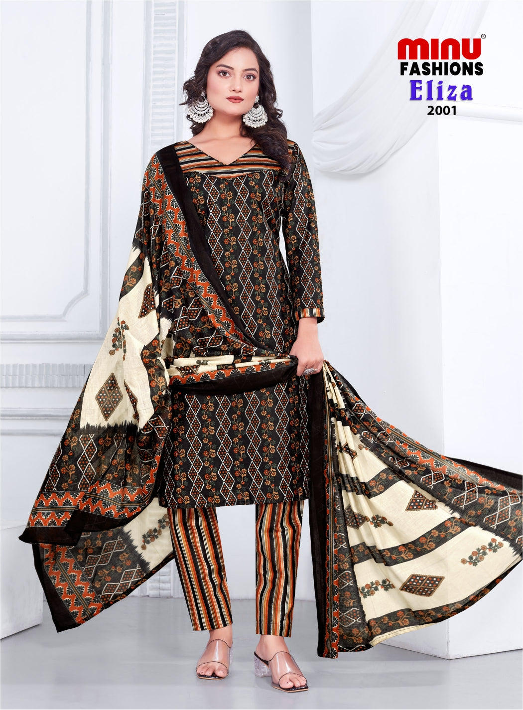 Printed Cotton Unstitched Salwar Suit Eliza Vol-2 (Special Rate) - 10 Pcs Set