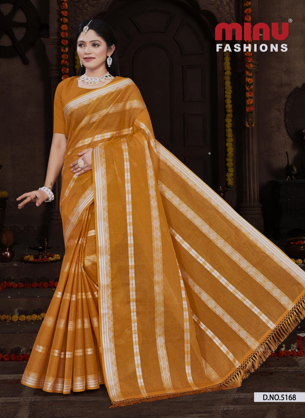 Embroidered Cotton Saree Himalaya Beauty Vol-5 (Special Rate) - 8 Pcs Set