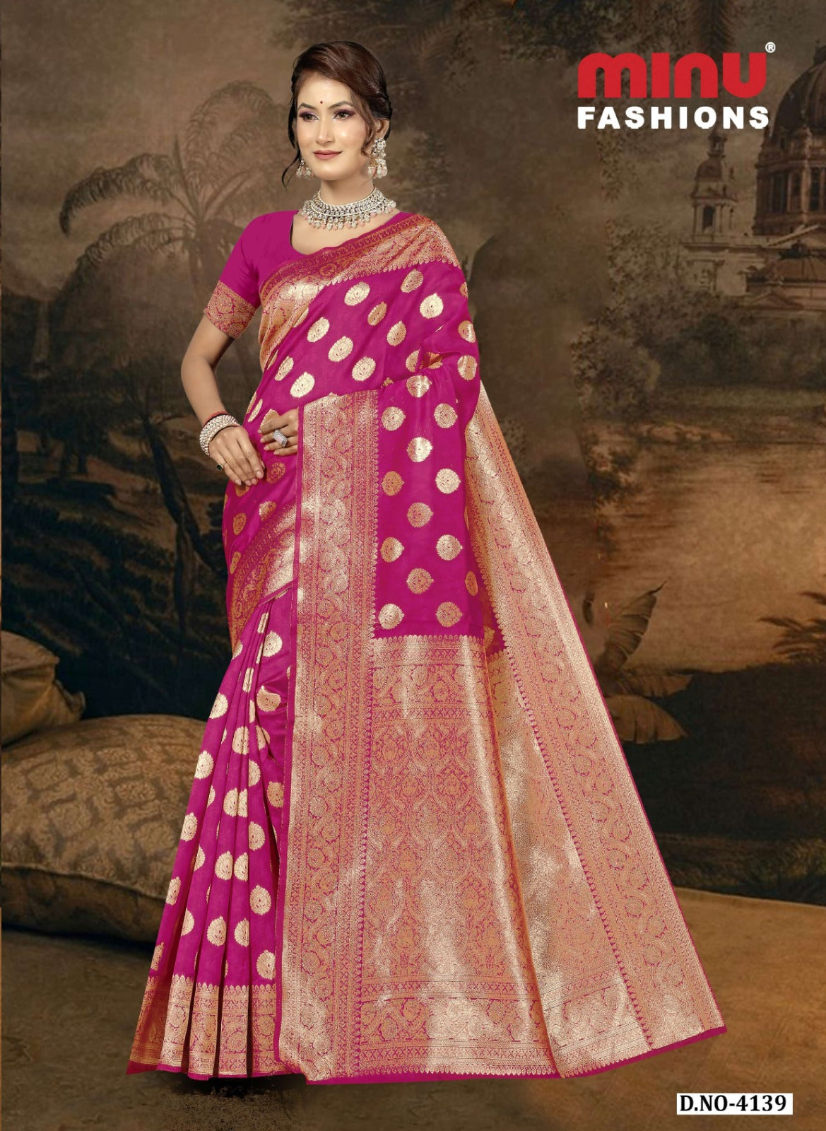 Fancy Saree Jannat (BP) - 8 Pcs Set