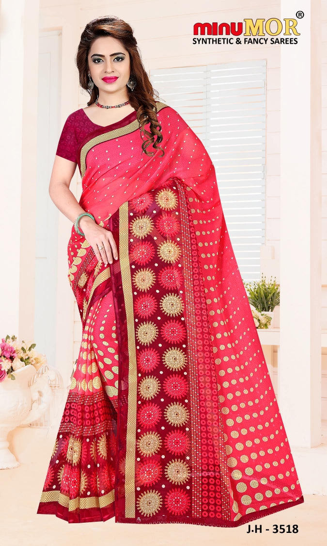 Fancy Saree Jhalki - 12 Pcs Set