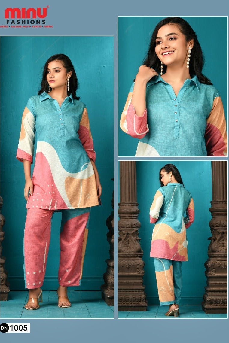 2 Piece Rayon Cord Set Juni - 6 Pcs Set