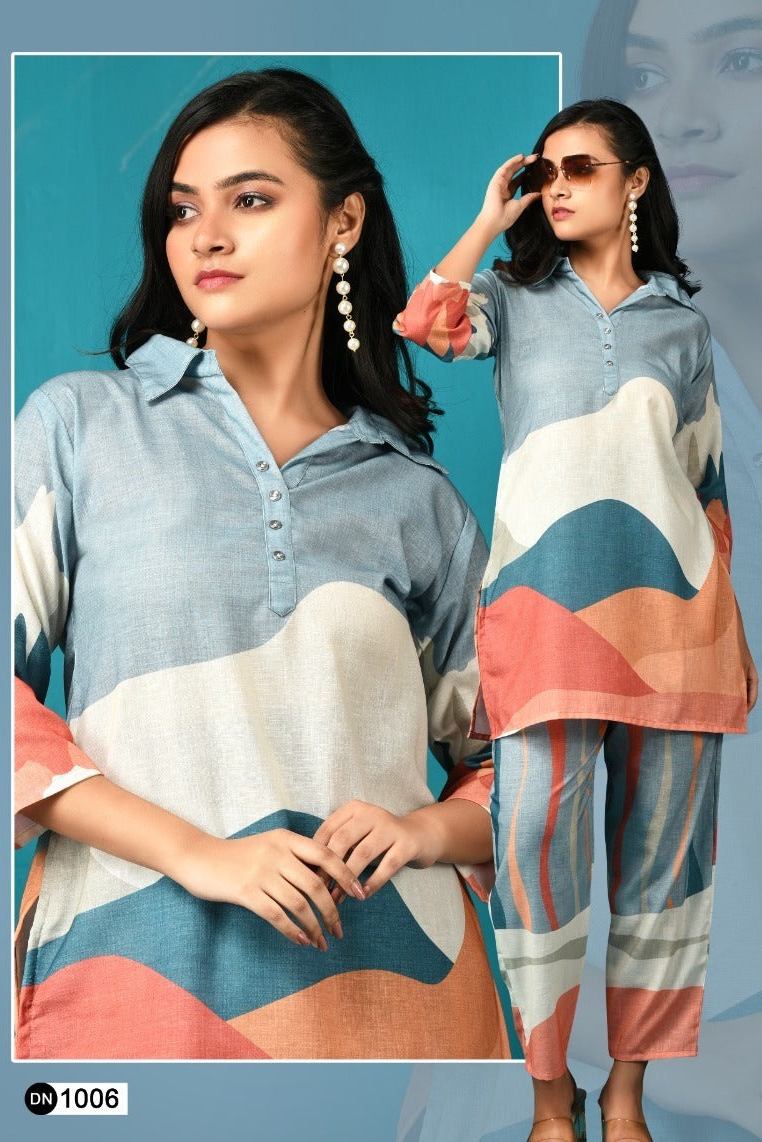 2 Piece Rayon Cord Set Juni - 6 Pcs Set