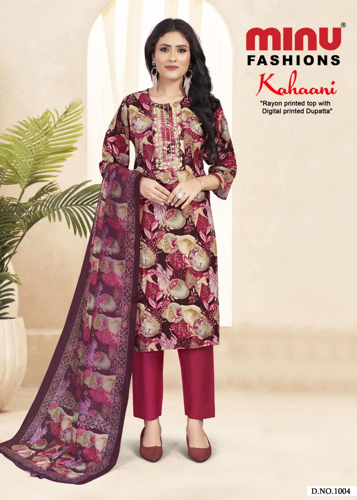Printed Rayon Stitched Salwar Suit Kahaani - 10 Pcs Set