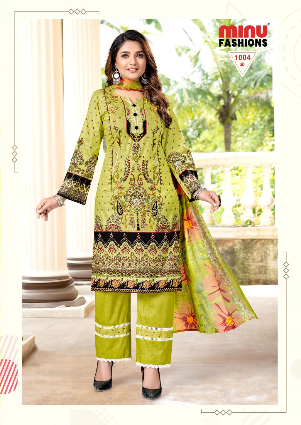 Printed Cotton Unstitched Salwar Suit Karachi (Special Rate) - 6 Pcs Set