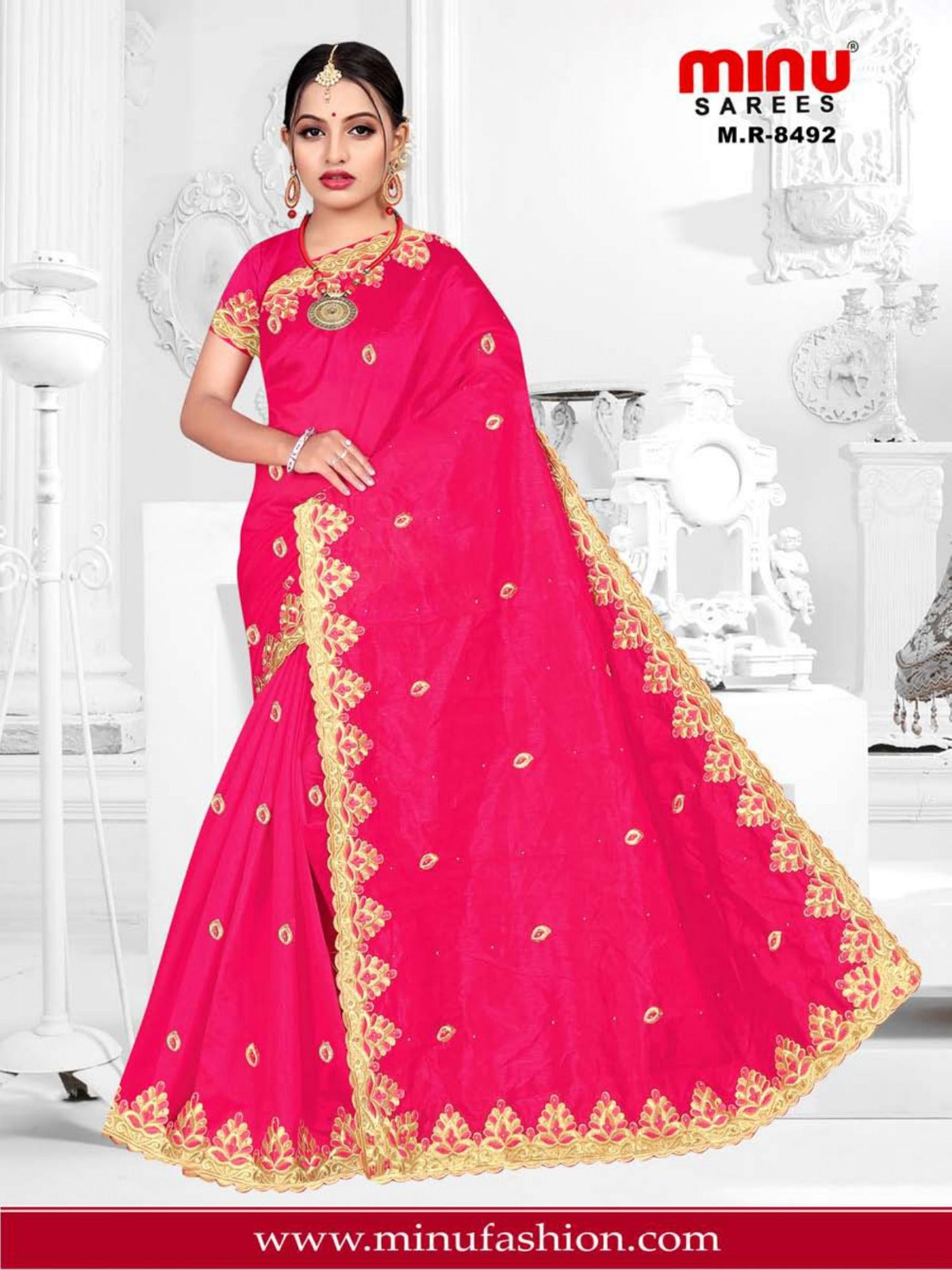 Fancy Saree Mahira (BP) - 6 Pcs Set