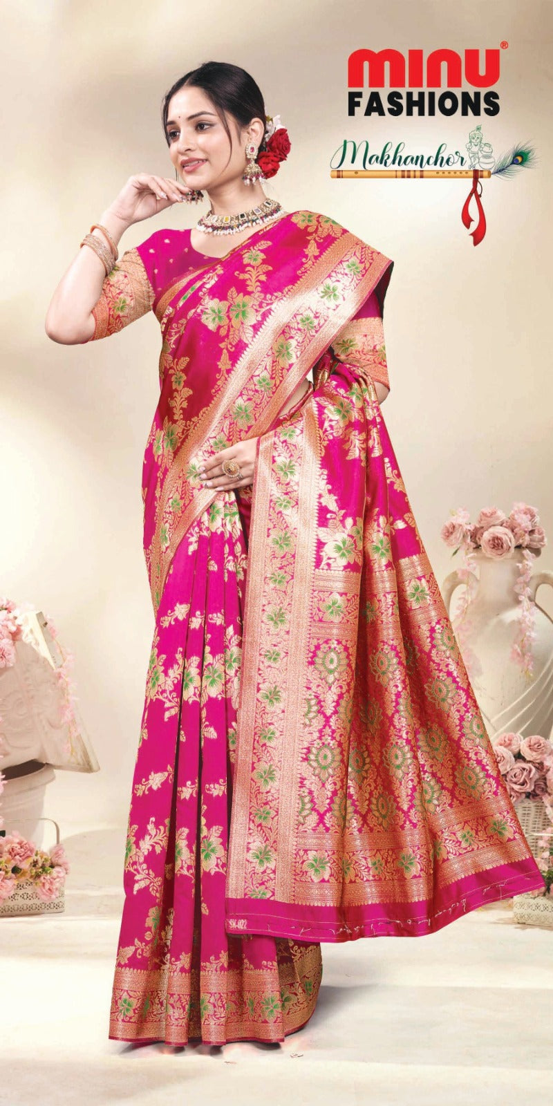 Fancy Saree Makhan Chor Vol-1 (BP) (8 Pcs)