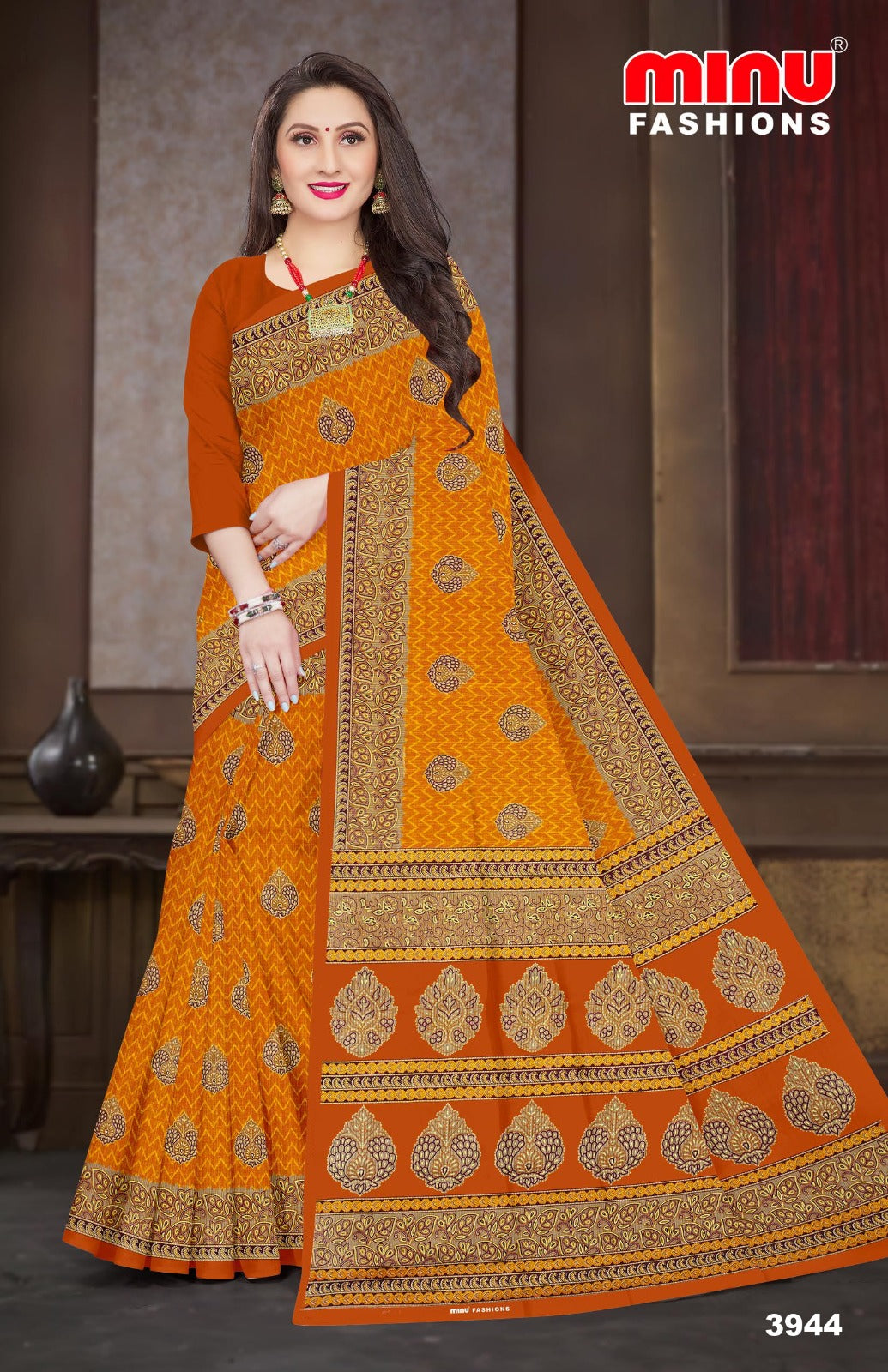 Printed Cotton Saree Malaika (Vol-43) (Special Rate) - 10 Pcs Set