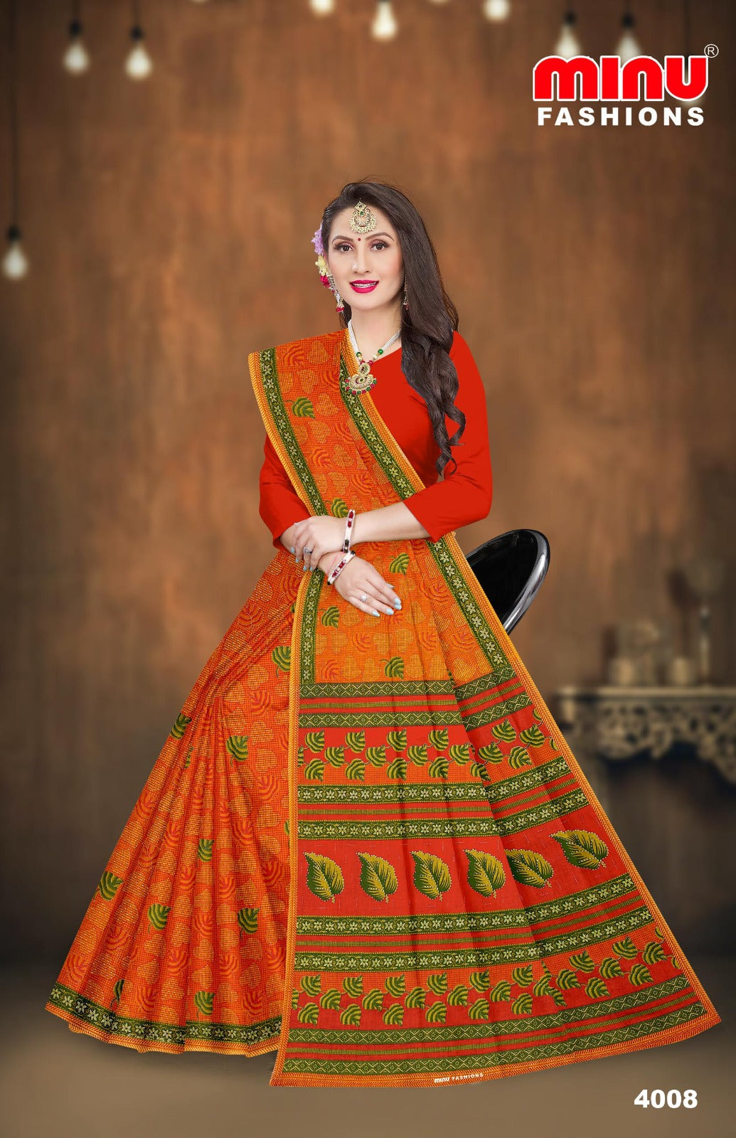 Printed Cotton Saree Malaika (Vol-44) (Special Rate) - 10 Pcs Set