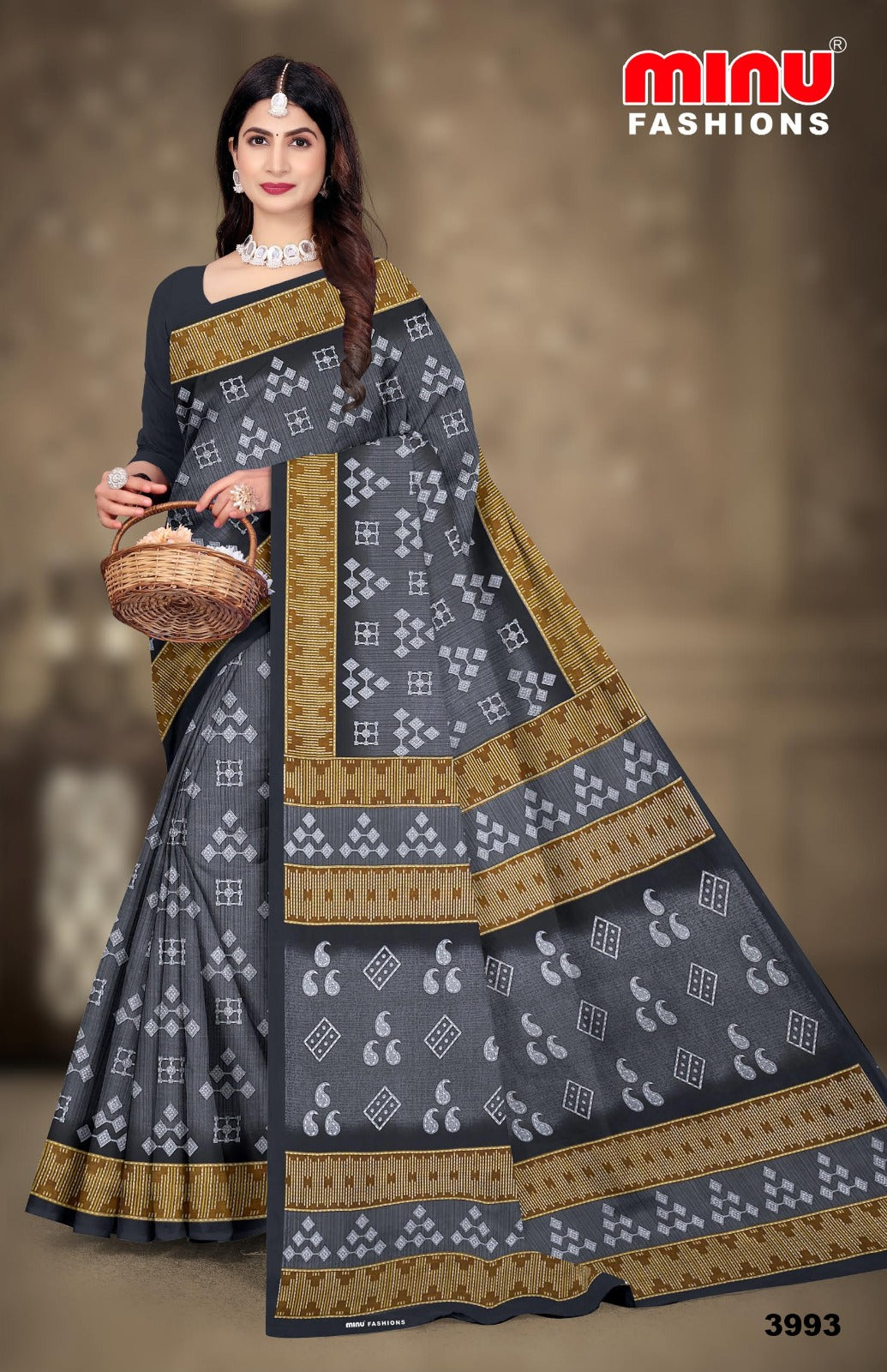 Printed Cotton Saree Malaika (Vol-45) (Special Rate) - 10 Pcs Set