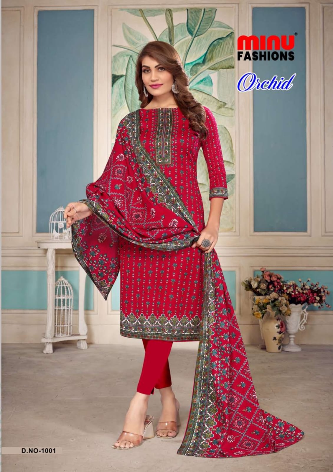 Unstitched Winter Suit Orchid (Special Rate) - 8 Pcs Set