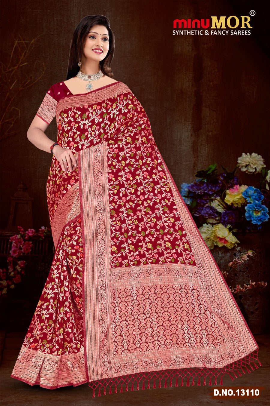 Fancy Saree Soft Pashmina (BP) - 6 Pcs Set