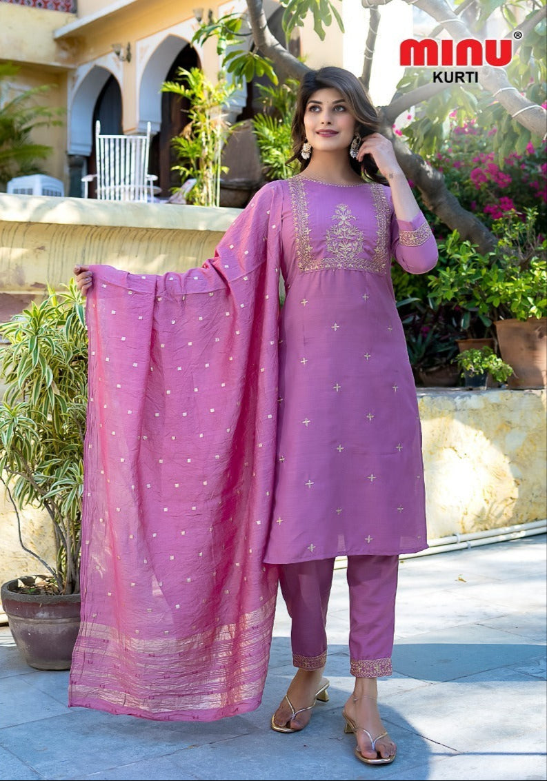 3 Piece Rayon Long Kurti Set Pride Combo - 6 Pcs Set