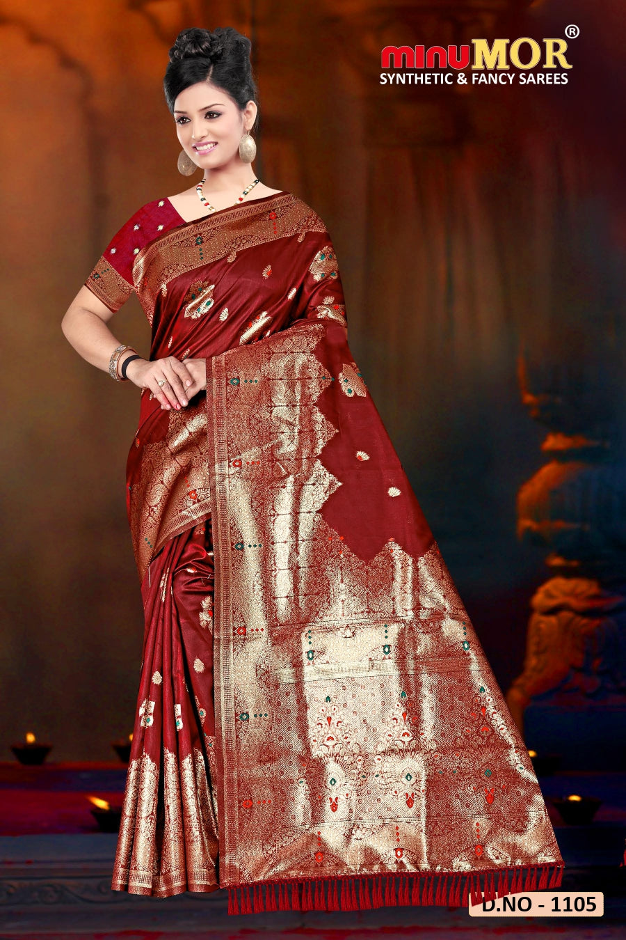 Fancy Saree Rajoori (Design_1101-1106) (BP) - 6 Pcs Set