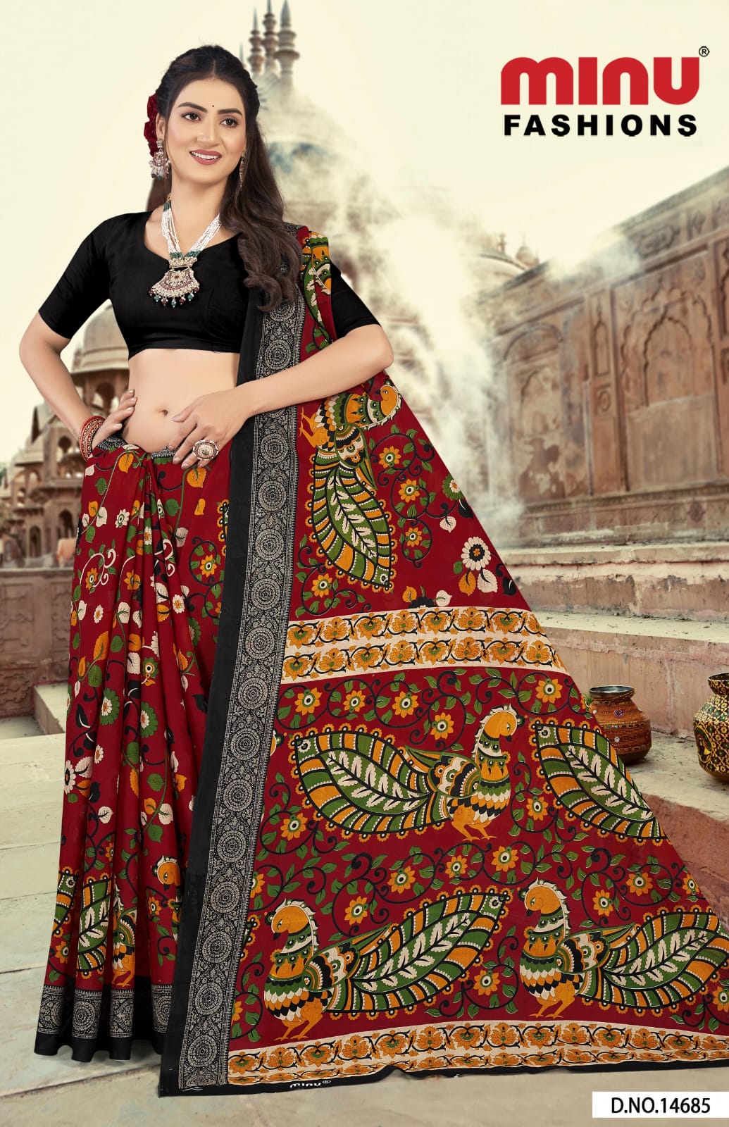 Malai Cotton Saree Rangat - 10 Pcs Set