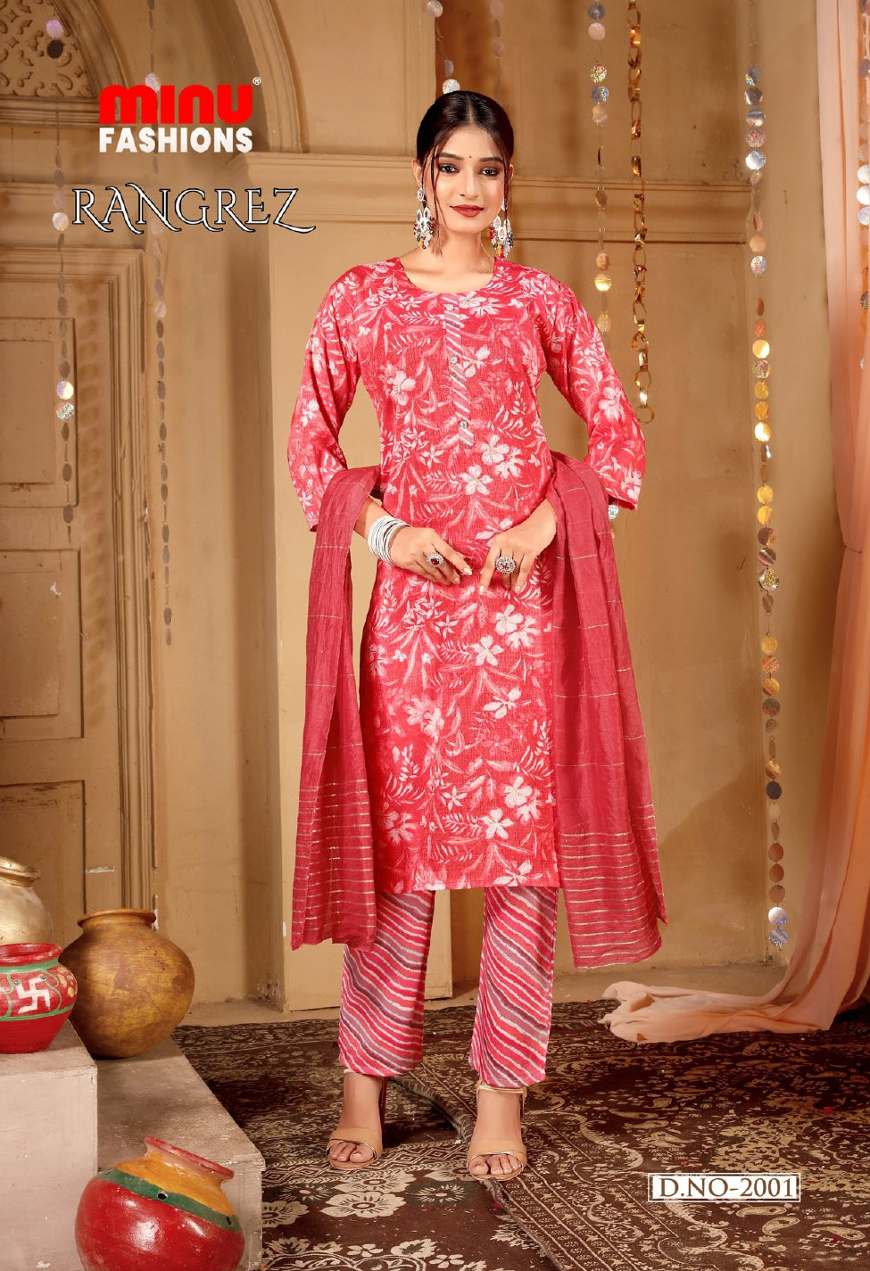 Printed Cotton Stitched Salwar Suit Rangrez (Vol-2) - 10 Pcs Set