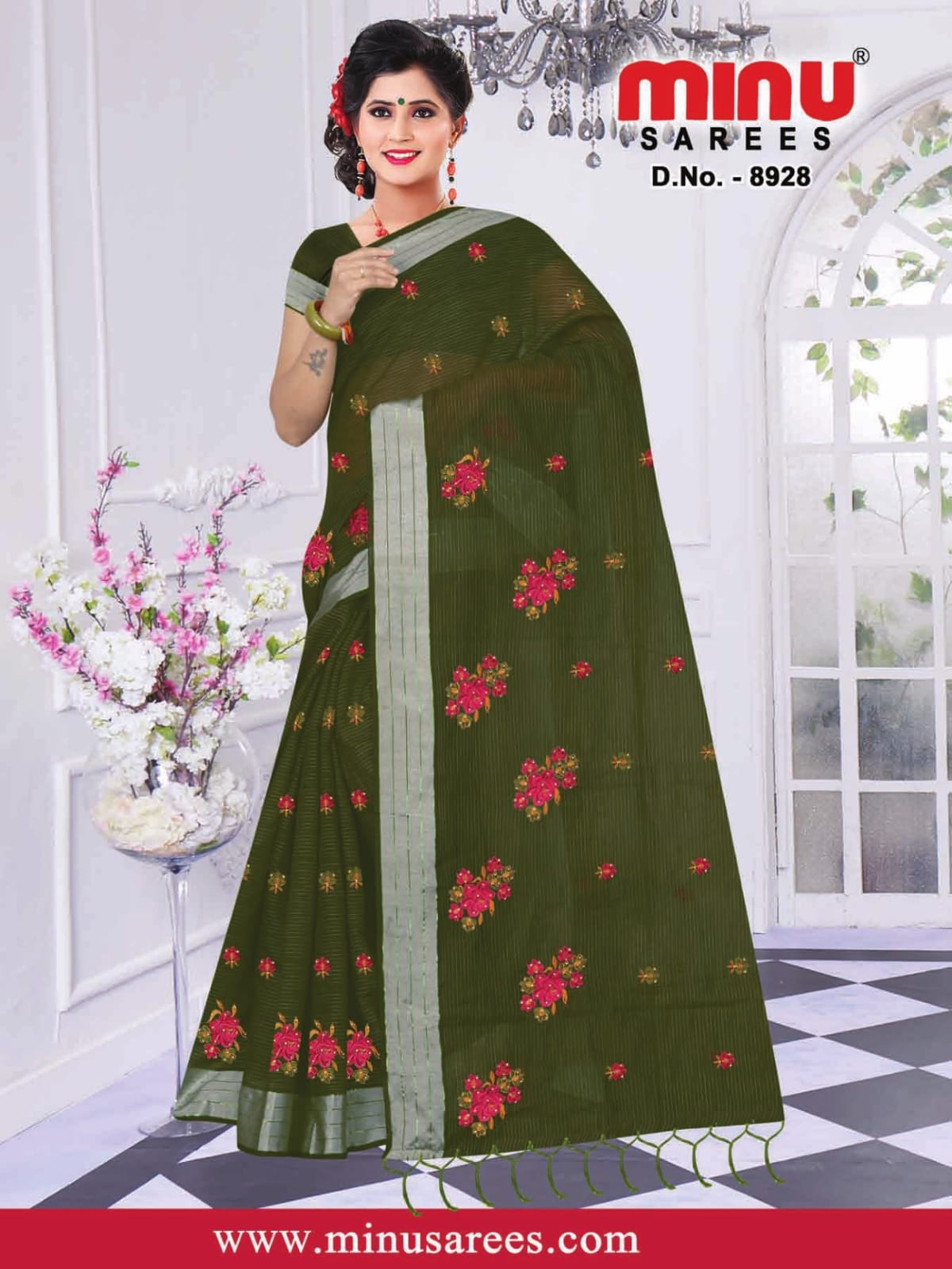 Fancy Saree Rasabali Handloom (BP) - 6 Pcs Set