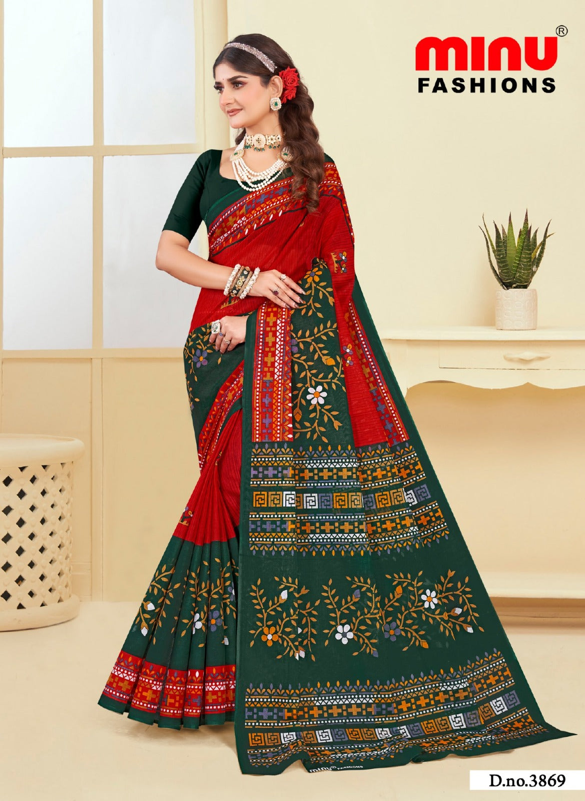 Saree Sunheri Cotton (Vol-4) (Special Rate) - 10 Pcs Set