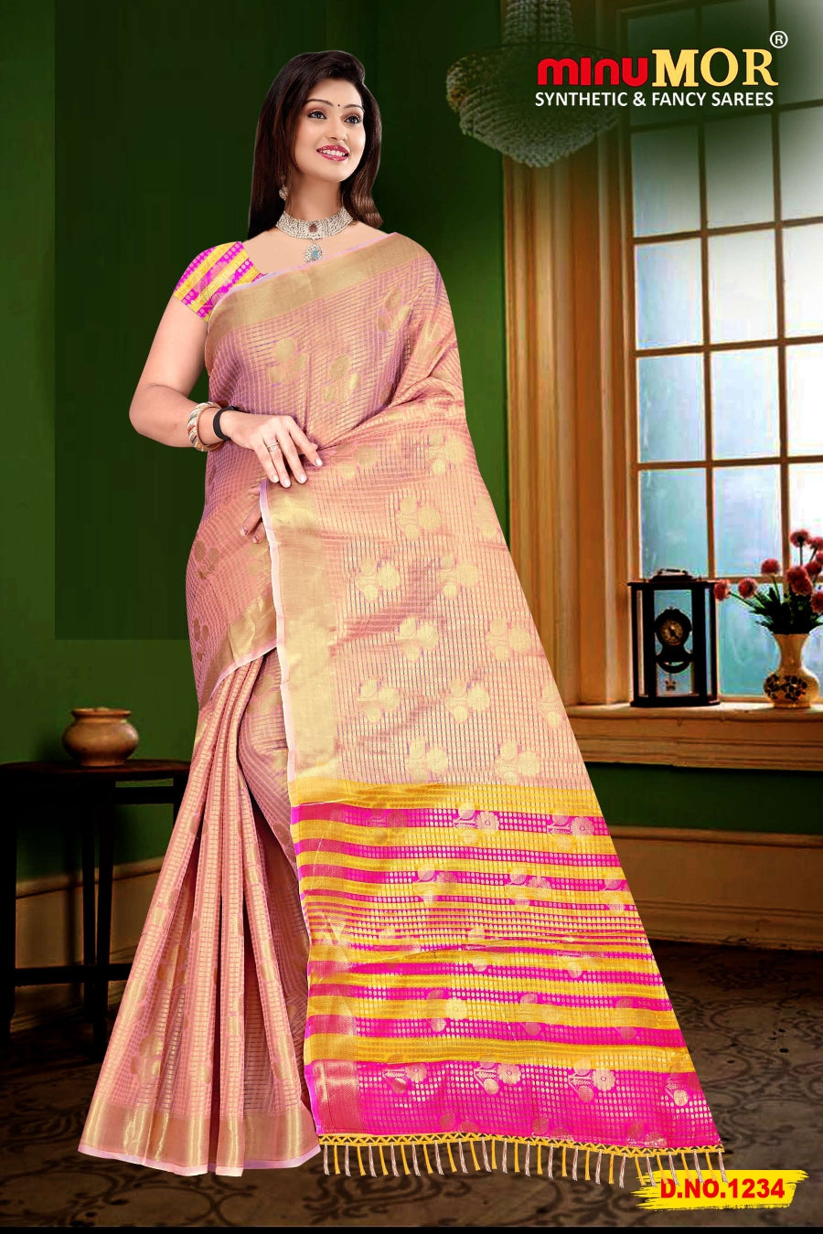 Fancy Saree Sri Devi - 6 Pcs Set