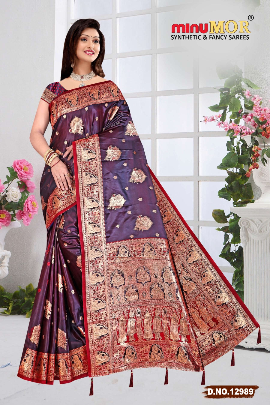 Fancy Saree Tarika (Design No_12989) (BP) - 6 Pcs Set