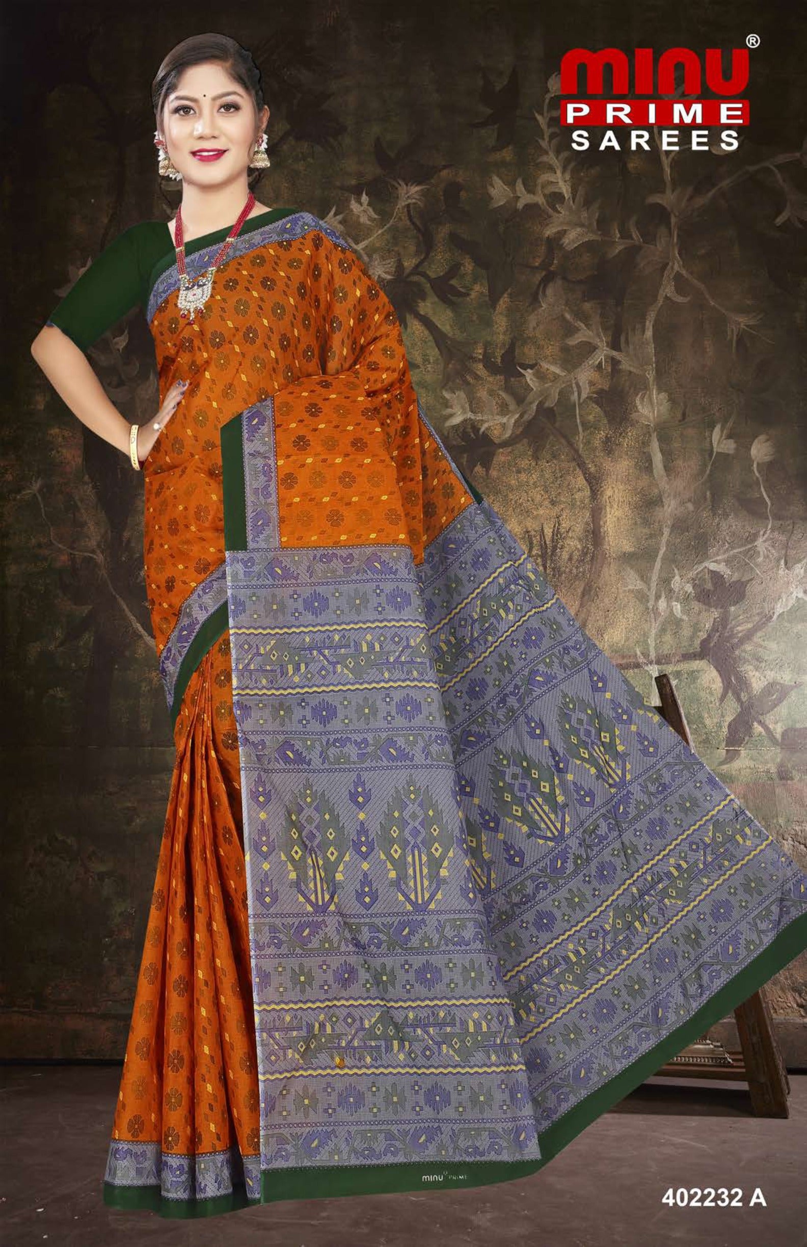 woman wearing saree from saree manufacturer in Kolkata