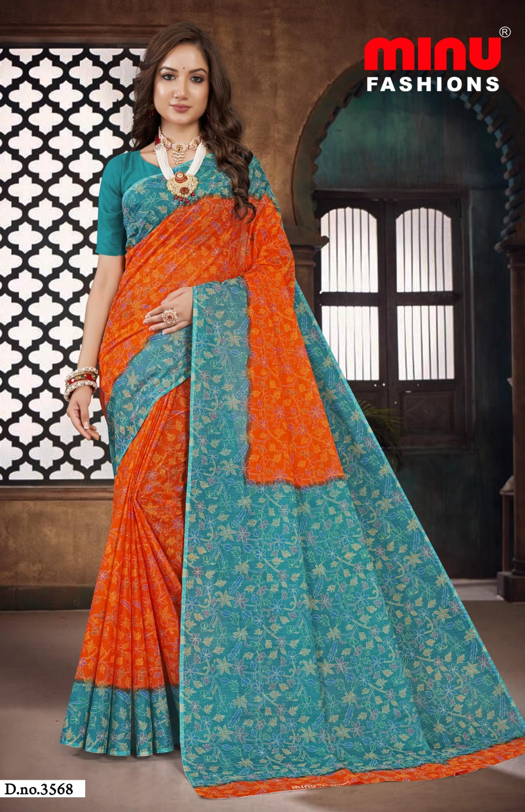 Malai Cotton Saree Chokerbali (Vol-2) - 8 Pcs Set