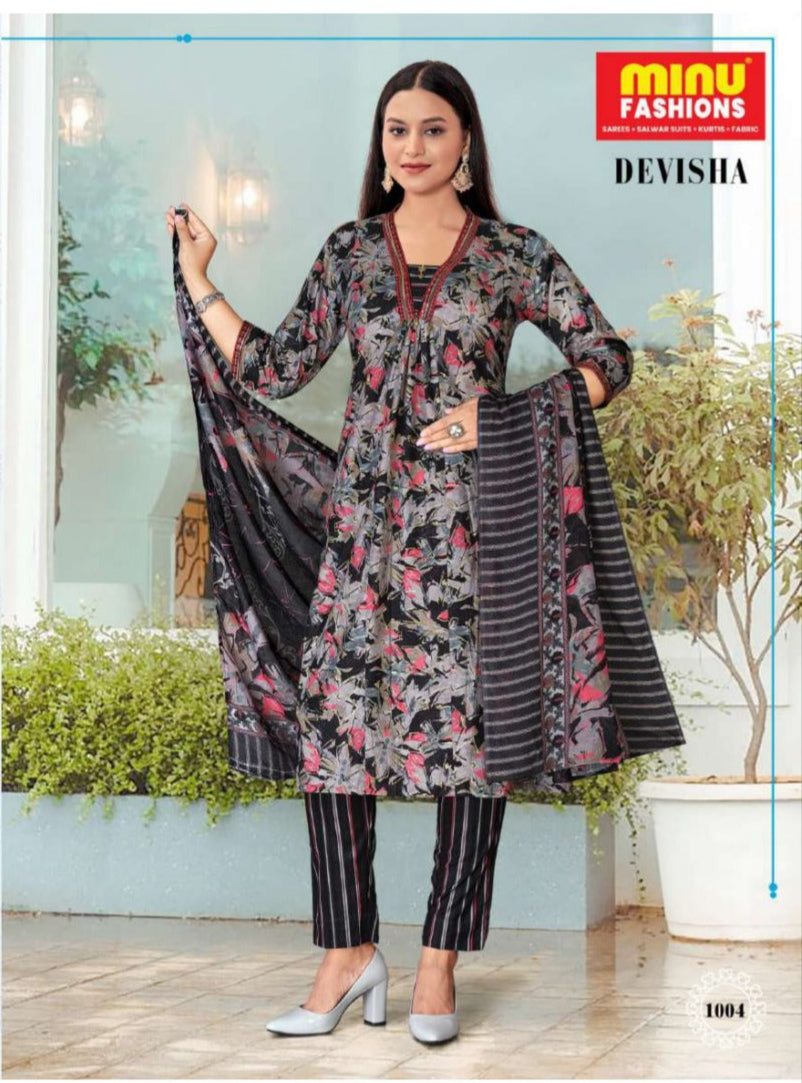 3 Piece Cotton Kurti Set Devisha - 4 Pcs Set