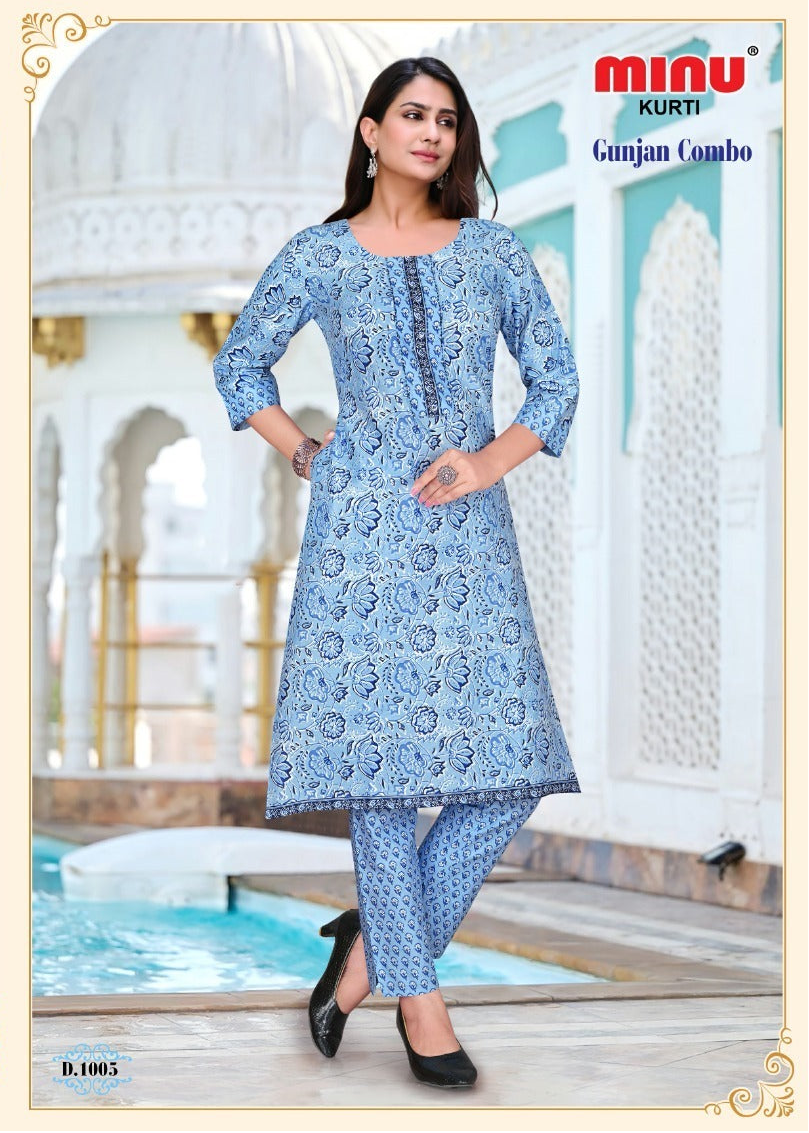 2 Piece Cotton Kurti Set Gunjan Combo (Vol-5) - 5 Pcs Set