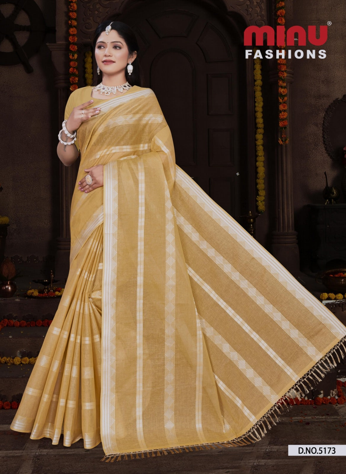 Embroidered Cotton Saree Himalaya Beauty Vol-5 (Special Rate) - 8 Pcs Set