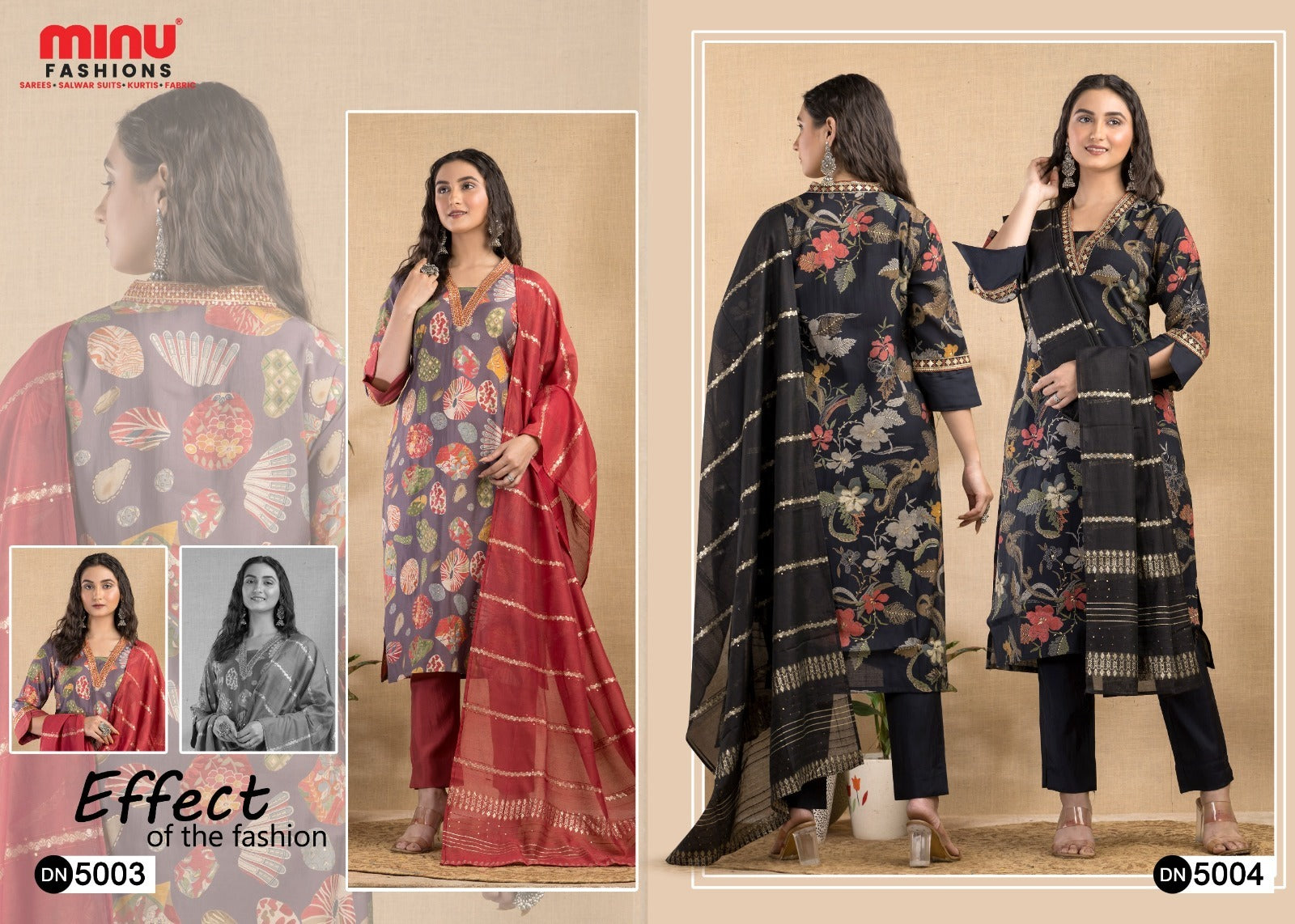 3 Piece Cotton Kurti Set Isha (Vol-5) - 6 Pcs Set