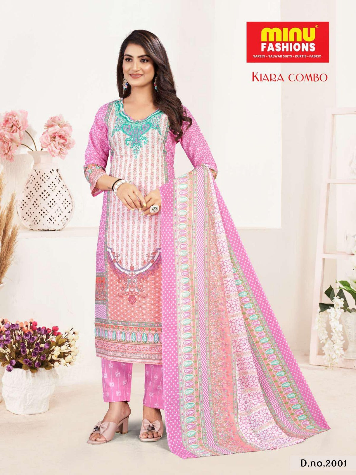 3 Piece Cotton Long Kurti Set Kiara Combo (Vol-2) - 8 Pcs Set