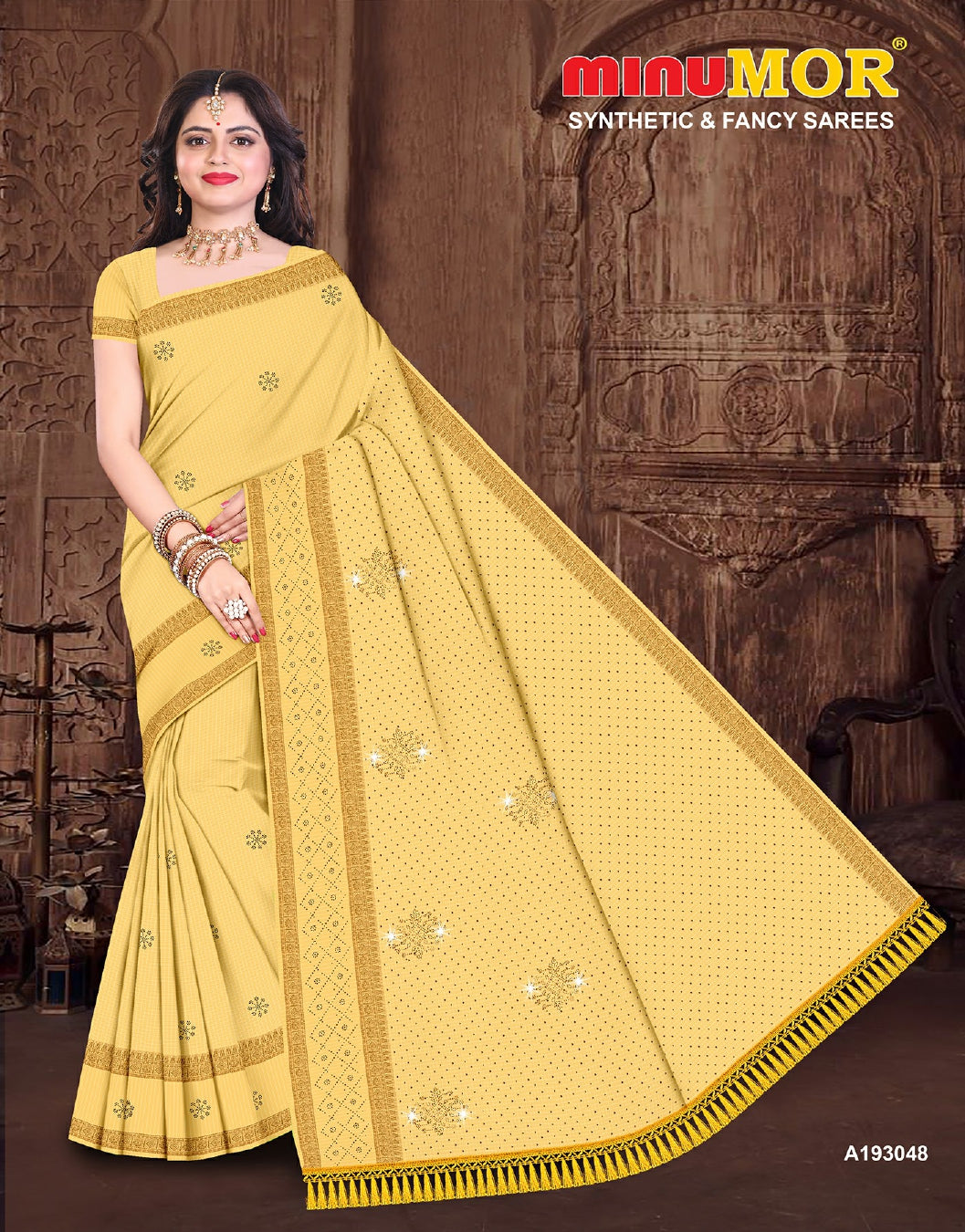Fancy Saree Kristen Bell (BP) - 6 Pcs Set