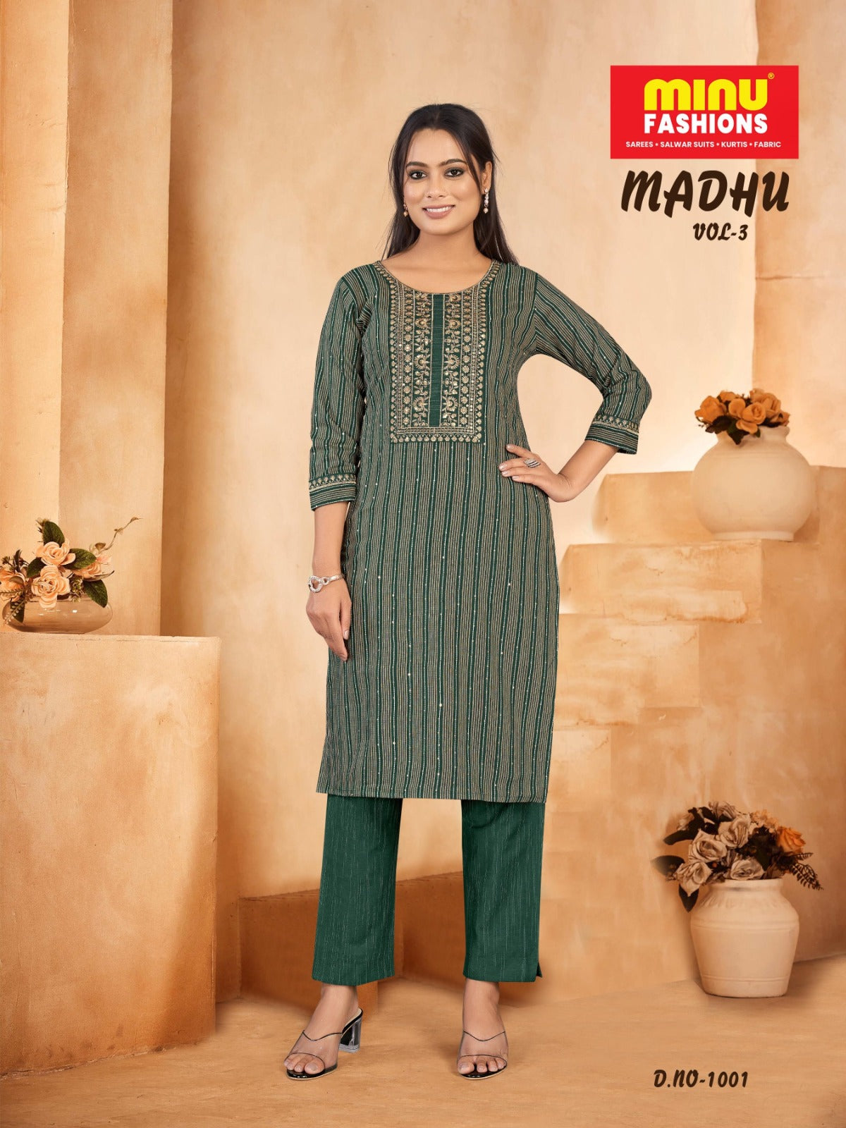 2 Piece Cotton Kurti Set Madhu Combo (Vol-3) - 4 Pcs Set