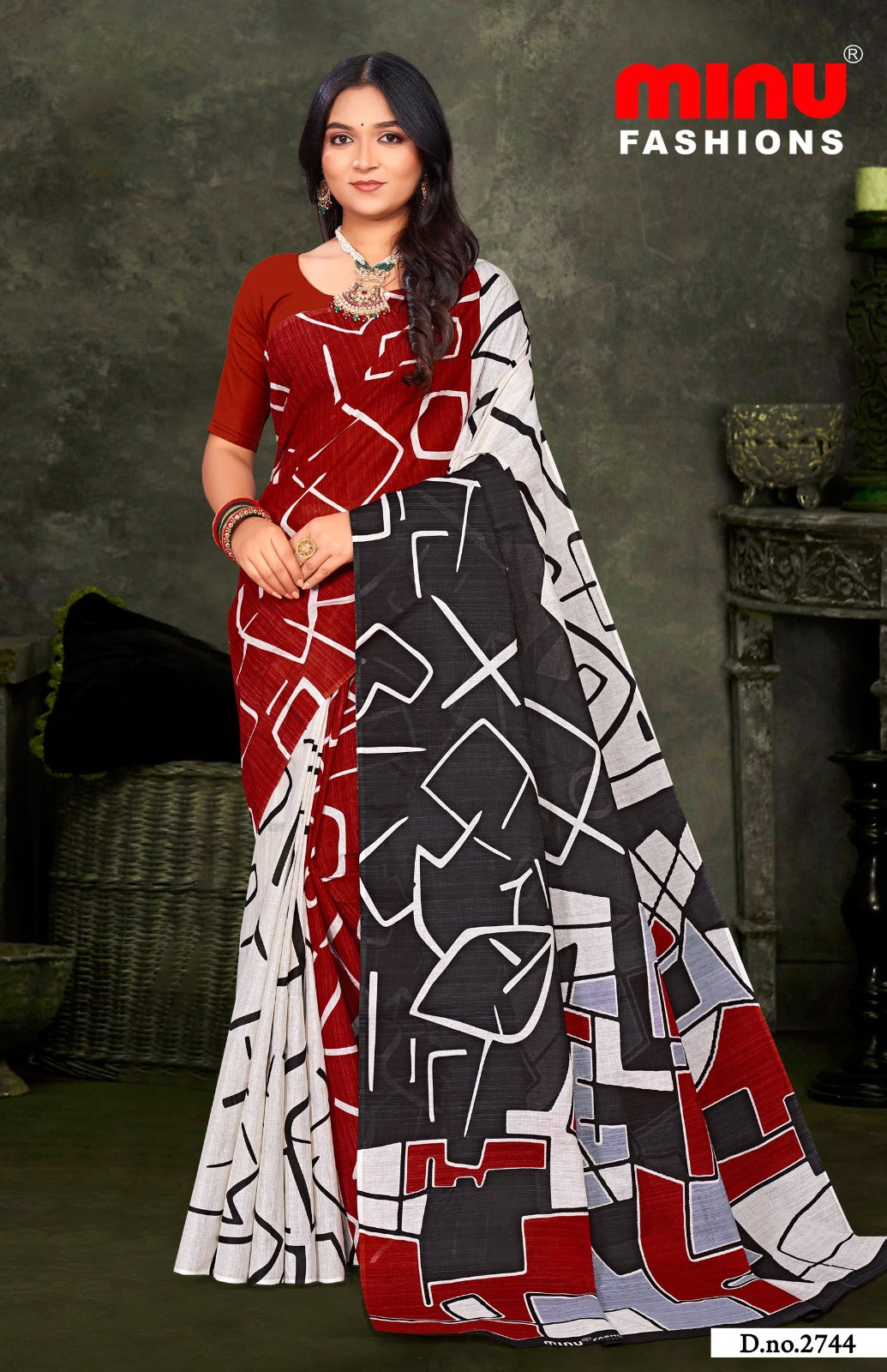 Malai Cotton Saree Mohini (Vol-10) - 10 Pcs Set